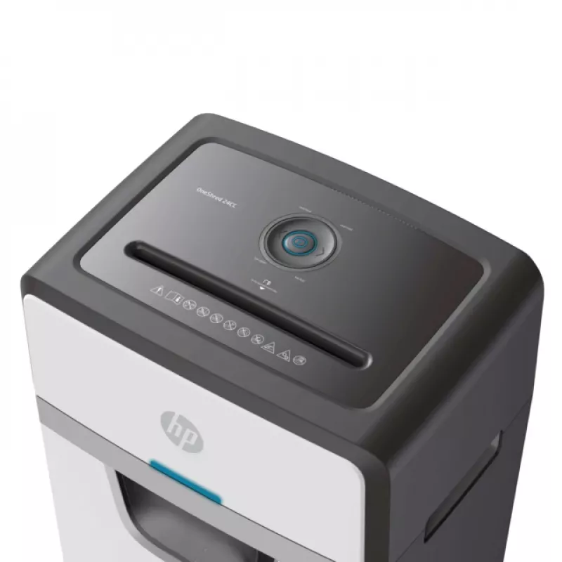 HP OneShred 24CC paperisilppuri partikkelileikkaus 65 dB 22 cm valkoinen, musta