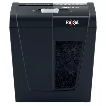 Aktenvernichter REXEL Secure S5 – suikalileikkuri, kapasiteetti 5 arkkia, 6 mm leikkaus, 10 l säiliö, P-2 turvallisuus, musta