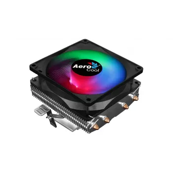 CPU-jäähdytin AEROCOOL Air Frost 4 — 4 lämpöputkea, 90 mm tuuletin, TDP 125 W, alumiinilamellit, musta