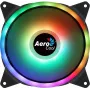 Aerocool DUO14 PC-tuuletin 14cm ARGB LED Dual Ring tärinänvaimennus 6-Pin musta
