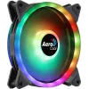 Aerocool DUO14 PC-tuuletin 14cm ARGB LED Dual Ring tärinänvaimennus 6-Pin musta