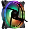 Aerocool DUO14 PC-tuuletin 14cm ARGB LED Dual Ring tärinänvaimennus 6-Pin musta