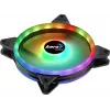 Aerocool DUO14 PC-tuuletin 14cm ARGB LED Dual Ring tärinänvaimennus 6-Pin musta
