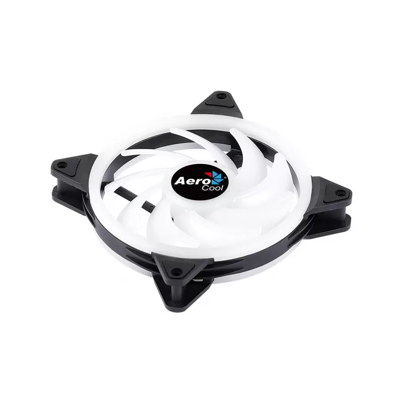 Aerocool DUO14 PC-tuuletin 14cm ARGB LED Dual Ring tärinänvaimennus 6-Pin musta