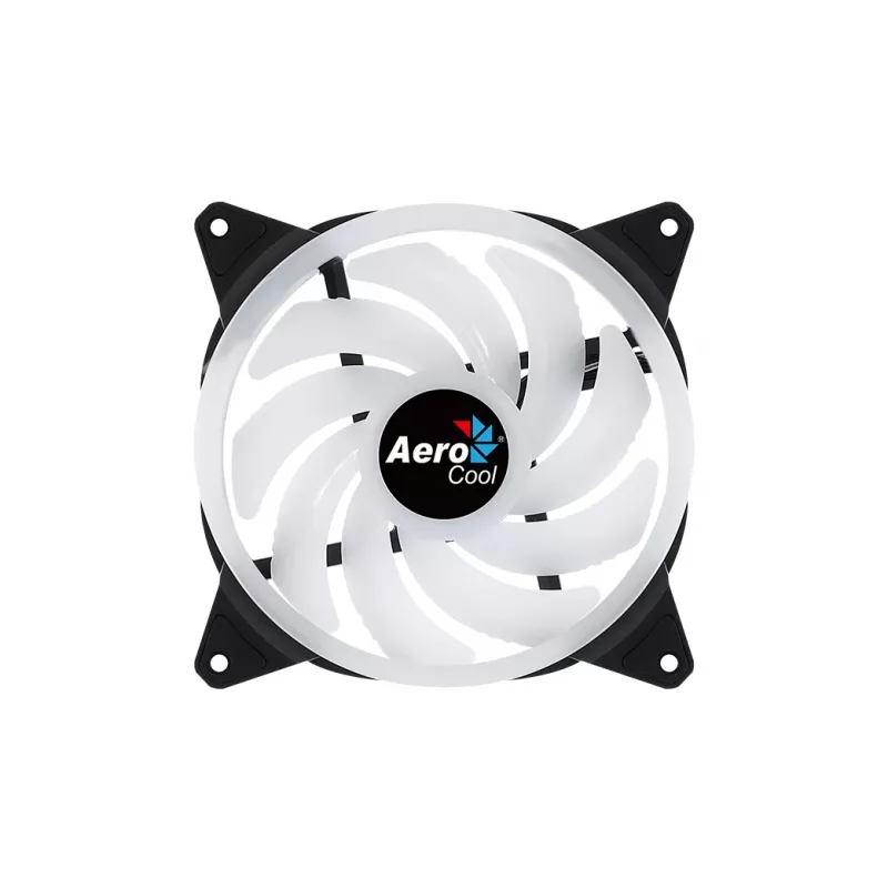 Aerocool DUO14 PC-tuuletin 14cm ARGB LED Dual Ring tärinänvaimennus 6-Pin musta