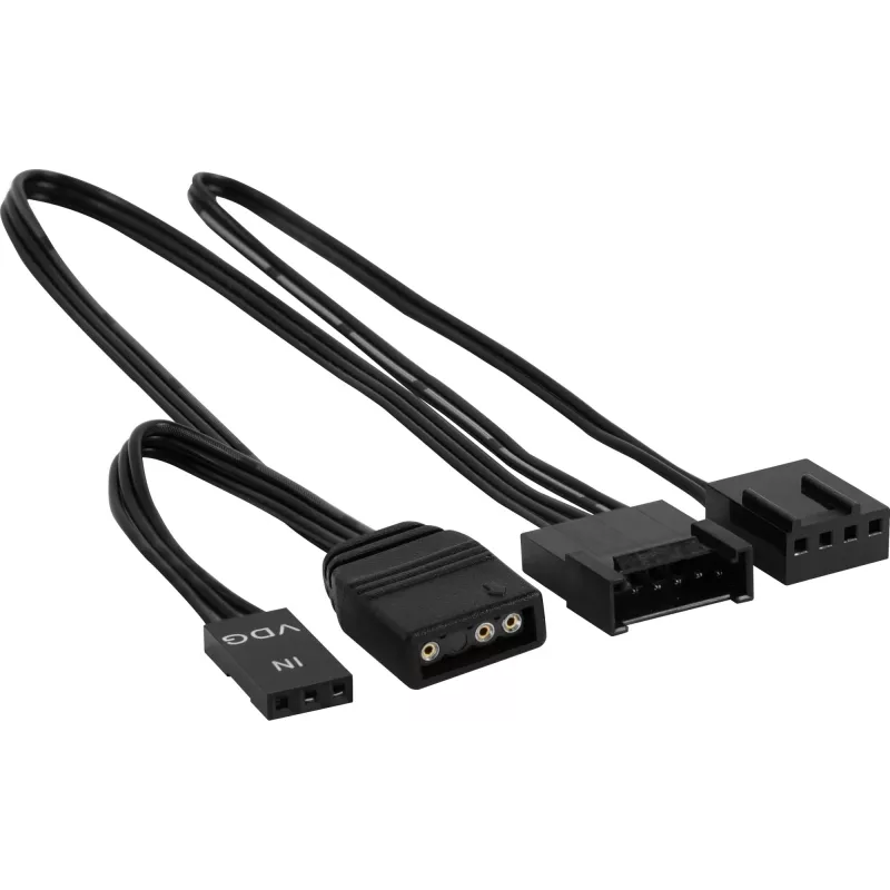 Aerocool DUO14 PC-tuuletin 14cm ARGB LED Dual Ring tärinänvaimennus 6-Pin musta