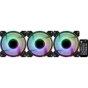 Aerocool MIRAGE12PRO sarja 3xTuuletin PC 12cm ARGB 6 Pins Hub hiljainen musta