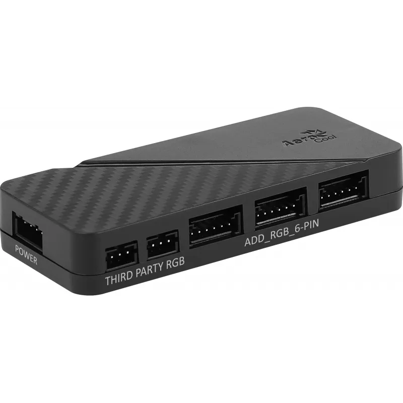 Aerocool MIRAGE12PRO sarja 3xTuuletin PC 12cm ARGB 6 Pins Hub hiljainen musta