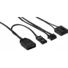Aerocool MIRAGE12PRO sarja 3xTuuletin PC 12cm ARGB 6 Pins Hub hiljainen musta