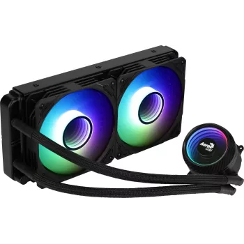 Aerocool MIRAGEL240 CPU nestejäähdytys 2x 12cm ARGB tuuletin TDP 400W musta
