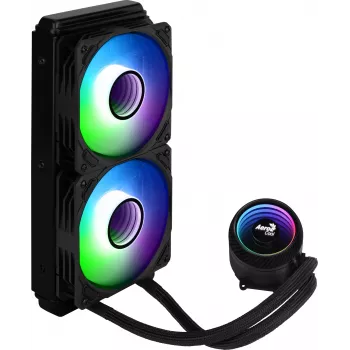 Aerocool MIRAGEL240 CPU nestejäähdytys 2x 12cm ARGB tuuletin TDP 400W musta
