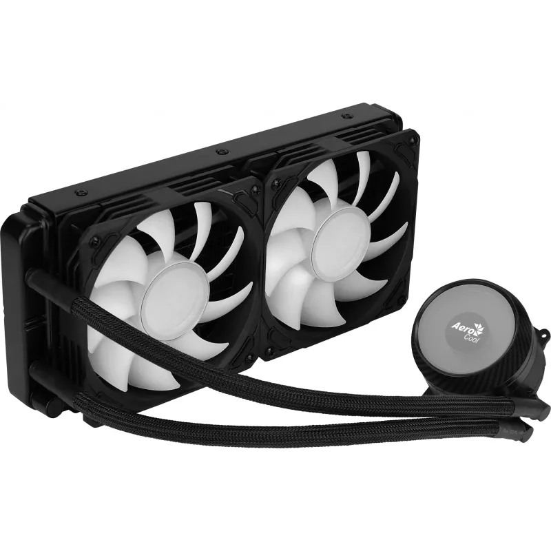 Aerocool PGS Mirage L240 ARGB prosessorin nestejäähdytin, 2300 r/min, 4-pinninen, musta