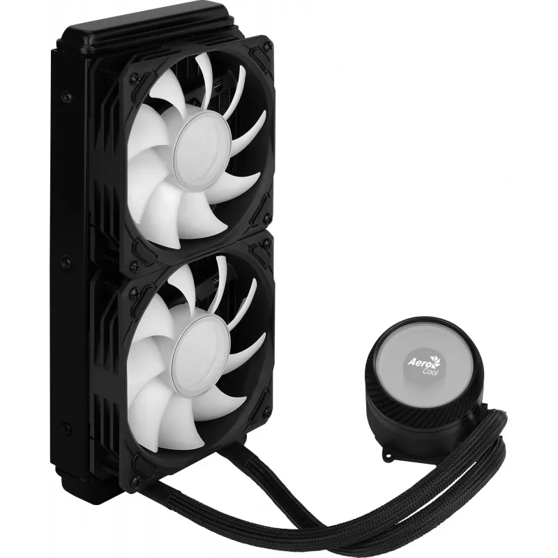 Aerocool PGS Mirage L240 ARGB prosessorin nestejäähdytin, 2300 r/min, 4-pinninen, musta
