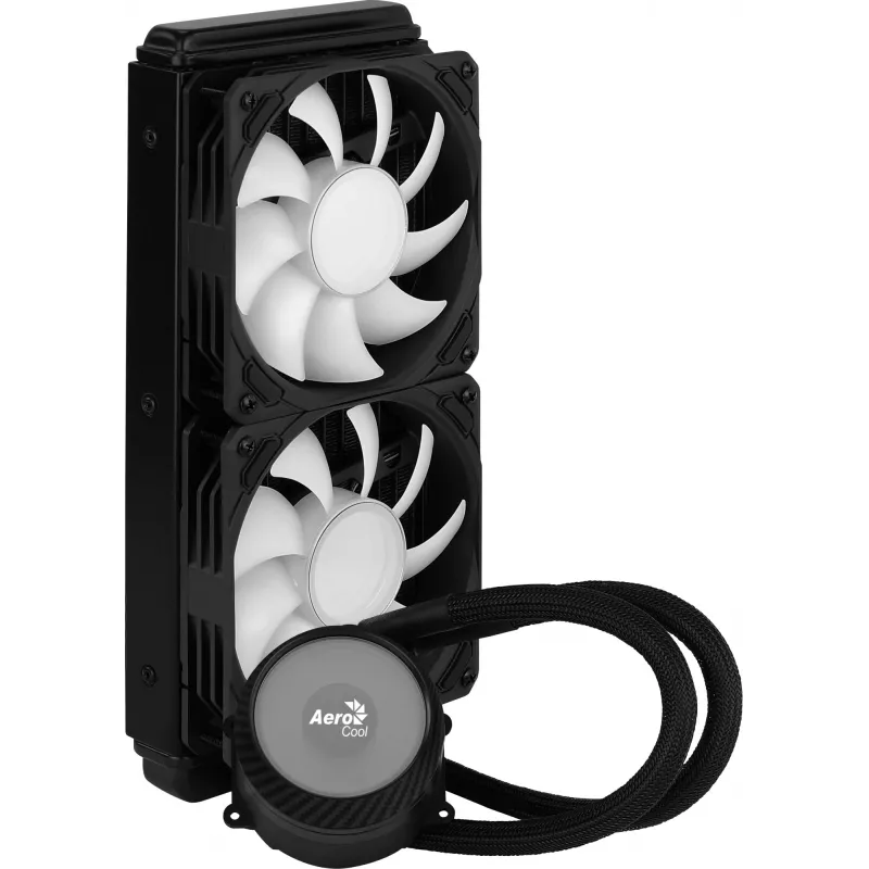 Aerocool PGS Mirage L240 ARGB prosessorin nestejäähdytin, 2300 r/min, 4-pinninen, musta