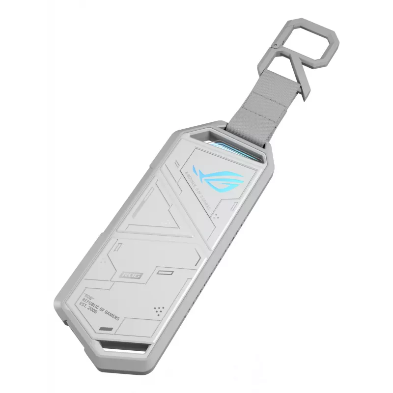 SSD-kotelo ASUS ROG Strix Arion White Edition — M.2 PCIe, USB Type-C 10 Gbit/s, yhdelle SSD-asemalle
