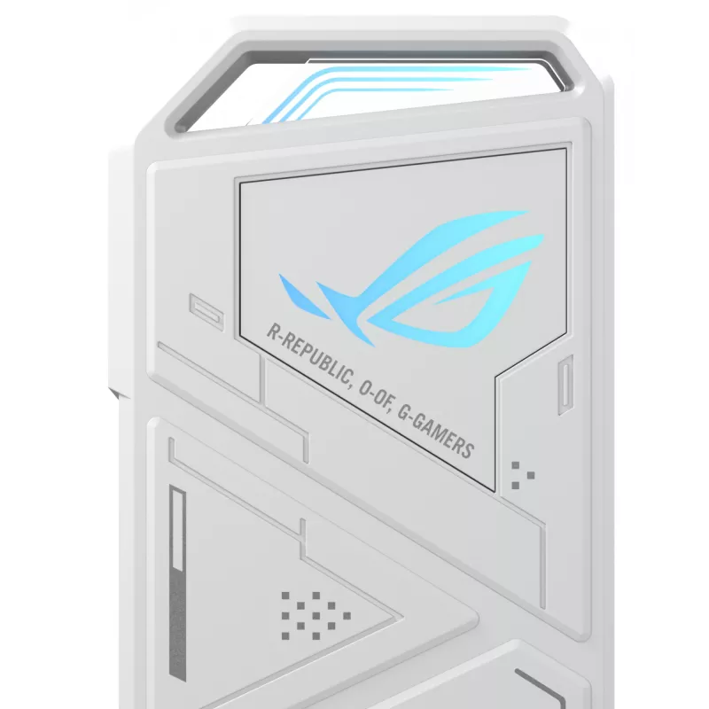SSD-kotelo ASUS ROG Strix Arion White Edition — M.2 PCIe, USB Type-C 10 Gbit/s, yhdelle SSD-asemalle