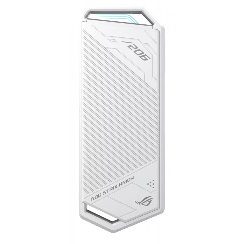 SSD-kotelo ASUS ROG Strix Arion White Edition — M.2 PCIe, USB Type-C 10 Gbit/s, yhdelle SSD-asemalle