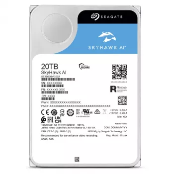 Seagate SkyHawk AI sisäinen kiintolevy 20 TB 7200 RPM 512 MB 3,5 tuuman Serial ATA III