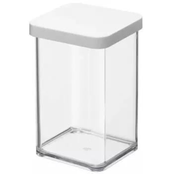 Ruokasäiliö rotho Loft 11604 suorakaiteen muotoinen 1 l, läpinäkyvä teknopolymeeri, 100×100×142 mm