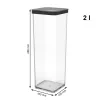 Rotho Loft 1160608080 herkkurasia, 2 l, muovia, sopii astianpesukoneeseen ja pakastimeen, musta