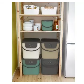 Rotho Albula jätteiden lajitteluastia, 40 l, cappuccino
