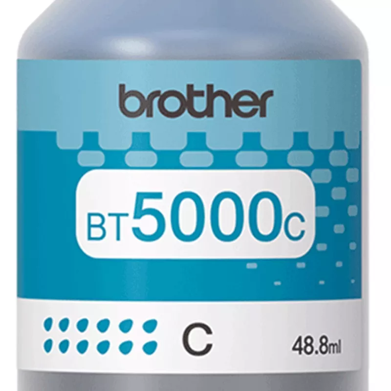 Brother BT5000C -mustepullo täyttöön, syaani, 5000 sivua