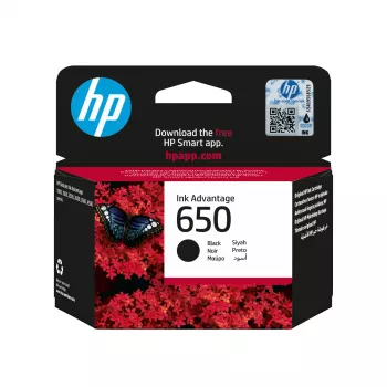 HP 650 -musta alkuperäinen Ink Advantage -mustekasetti, musta, 1 kpl, 360 sivua