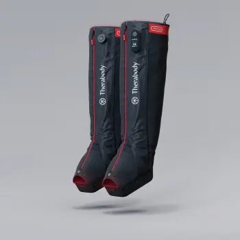 Kompressiosaappaat Therabody Recovery Air Jetboots Pro Plus — koko jalka, Regular, pneumaattinen 20–100 mmHg, värinä, LCD, ladattava