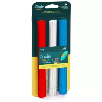 3Doodler Start 3DS-ECO-MIX1-75 3D-tulostusmateriaali kompostoituva muovi sininen, punainen, valkoinen 1 g