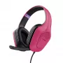 Trust GXT 415P Zirox -kuulokemikrofoni, langallinen, panta, peli, pinkki