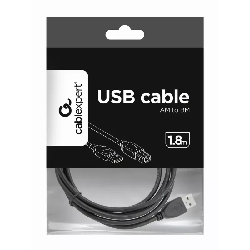 Gembird CCP-USB2-AMBM-6 USB 2.0 A–B -kaapeli, 1,8 m, musta