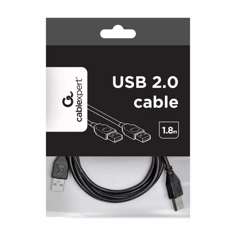Gembird CCP-USB2-AMAM-6 USB 2.0 AM–AM -kaapeli, 1,8 m, musta