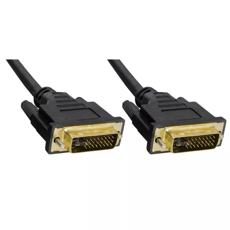 Akyga AK-AV-06 DVI-D Dual-Link-kaapeli (24+1), uros-uros, 1,8 m, musta