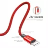 USB-A-Lightning-kaapeli Baseus Yiven 1,8 m, 2 A lähtö, punainen, termoplastisesta elastomeerista valmistettu vaippa