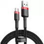 BASEUS punottu Cafule-pikalatauskaapeli - USB Type-A - Type-C 2A - 2 m - musta (nylon)