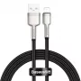 BASEUS Fast Charge Cafule tiedonsiirtokaapeli - USB Type-A - Lightning - 480 Mbit/s (2,4 A PD) - 1 m - musta