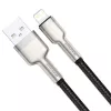 BASEUS Fast Charge Cafule tiedonsiirtokaapeli - USB Type-A - Lightning - 480 Mbit/s (2,4 A PD) - 1 m - musta