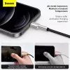 BASEUS Fast Charge Cafule tiedonsiirtokaapeli - USB Type-A - Lightning - 480 Mbit/s (2,4 A PD) - 1 m - musta