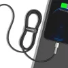 BASEUS Fast Charge Cafule tiedonsiirtokaapeli - USB Type-A - Lightning - 480 Mbit/s (2,4 A PD) - 1 m - musta