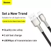 BASEUS Fast Charge Cafule tiedonsiirtokaapeli - USB Type-A - Lightning - 480 Mbit/s (2,4 A PD) - 1 m - musta