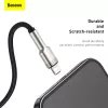 BASEUS Fast Charge Cafule tiedonsiirtokaapeli - USB Type-A - Lightning - 480 Mbit/s (2,4 A PD) - 1 m - musta