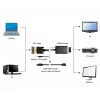 GEMBIRD VGA-HDMI-sovitinkaapeli, USB-virralla 15 cm - musta