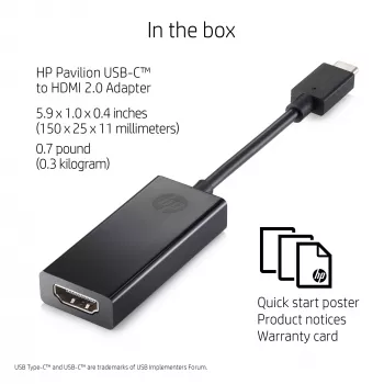 HP 2PC54AA liitäntäkortit/sovittimet HDMI