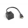 HDMI-videosplitteri LANBERG AD-0019-BK — 2x HDMI-lähtö, Full HD 1920x1080, 0,2 m kaapeli, musta