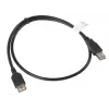 USB-A-USB-A-kaapeli LANBERG CA-USBE-10CC-0007-BK, USB 2.0, 0,7 m, musta