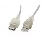 USB-kaapeli LANBERG CA-USBE-12CC-0018-TR 1,8 m USB 2.0 A-A läpinäkyvä