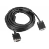VGA-kaapeli LANBERG CA-VGAC-10CC-0050-B, 5 m, uros-uros, PVC-kuori, ferriittisydän, musta