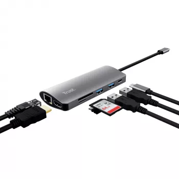 Trust Dalyx liitäntäkortit/adapterit sisäinen HDMI, RJ-45, USB 3.2 Gen 1 (3.1 Gen 1)