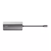 Trust Dalyx 23775 7-in-1 USB-C-monitoimiadapteri, USB-C 3.2, HDMI, RJ-45 Gigabit Ethernet, SD/microSD-kortinlukija, hopea