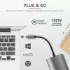 Trust Dalyx 23775 7-in-1 USB-C-monitoimiadapteri, USB-C 3.2, HDMI, RJ-45 Gigabit Ethernet, SD/microSD-kortinlukija, hopea